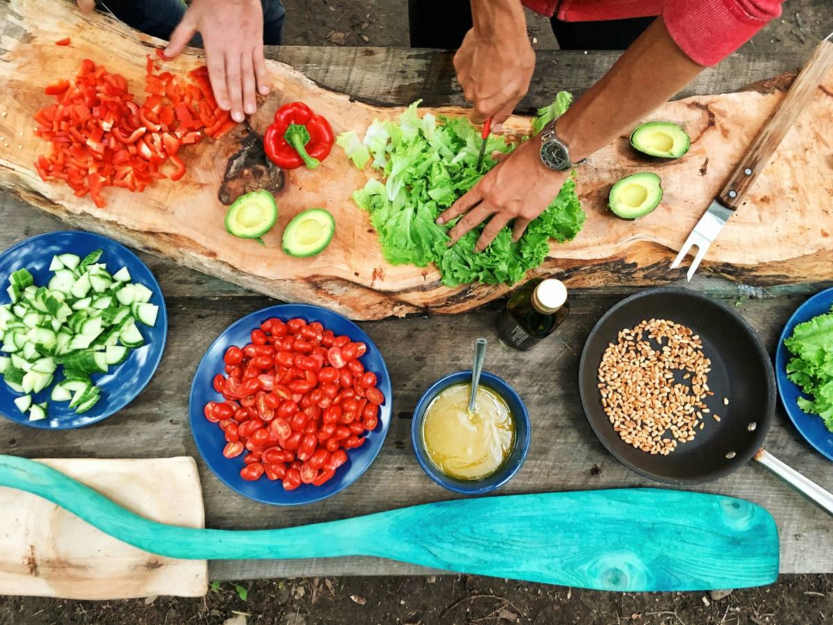 colorful containers of vegetarian meal prep frozen are healthy with lentils and roasted vegetables